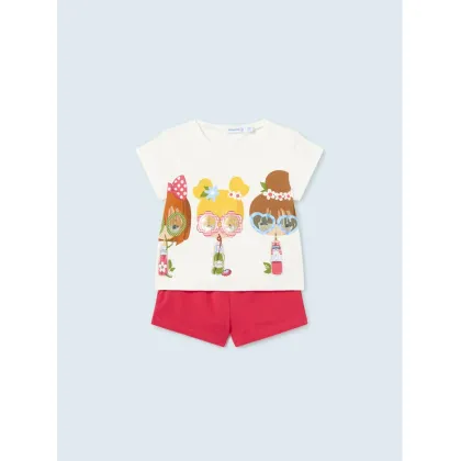 Zdjęcie Mayoral Komplet t-shirt i szorty sportowe 1276 Kolorowy Regular Fit