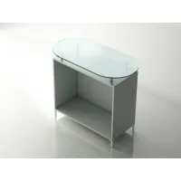 Picture A unique glass oval counter top