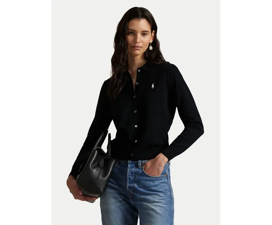 obrazek 1 Polo Ralph Lauren Kardigan 211972110001 Czarny Slim Fit