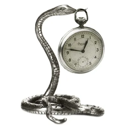 Picture A beautiful clock for an office or study with a figure of a snake