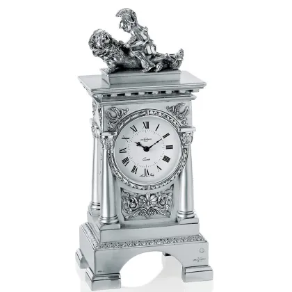 Picture A warrior fighting a lion - a decorative clock