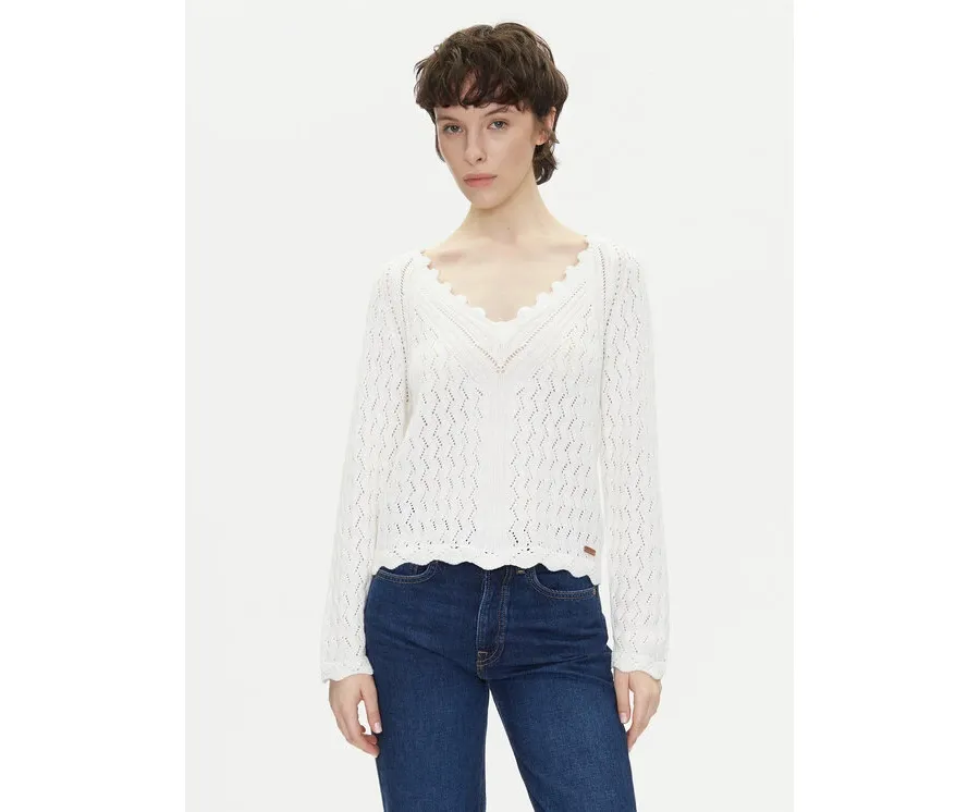 obrazek 1 Pepe Jeans Sweter Olya PL702288 Écru Regular Fit