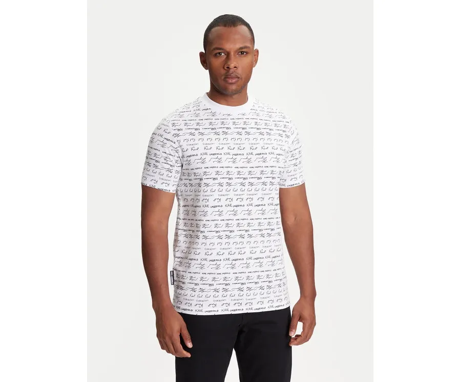 obrazek 1 KARL LAGERFELD T-Shirt 755040 553225 Biały Regular Fit