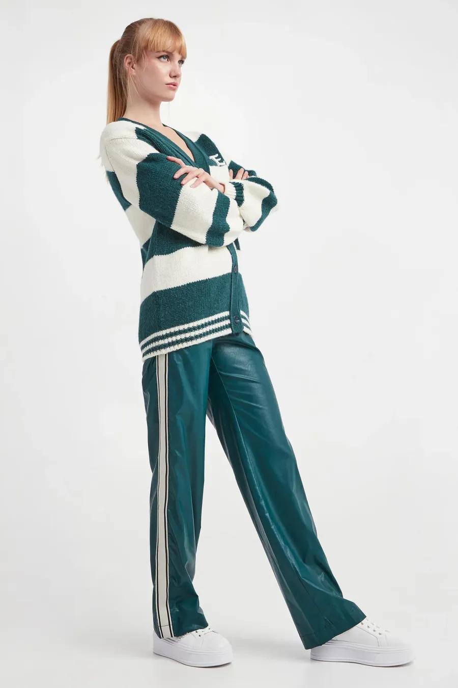 obrazek 1 Spodnie damskie z ekoskóry ERMANNO FIRENZE Ermanno Firenze