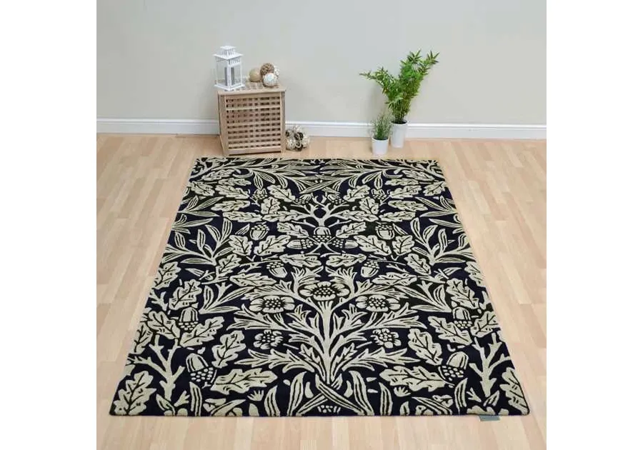 obrazek 2 Luksusowy czarno beżowy dywan w kwiaty - OAK INDIGO 27908