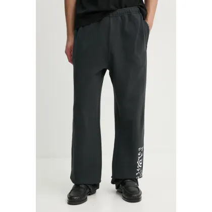 Zdjęcie MM6 Maison Margiela spodnie dresowe bawełniane kolor czarny z nadrukiem SH2KA0022.M25004