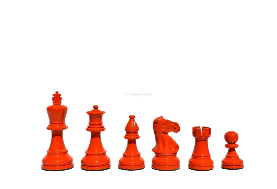 obrazek 3 Pomarańczowo-białe pionki do królewskiej gry idealne na podarunek - The Chess Empire