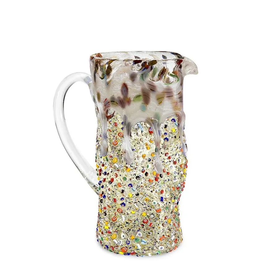 obrazek 1 Włoski kolorowy dzbanek ze szkła murano (25 cm)
