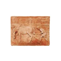 Picture A stylish bas-relief for the garden depicting winter - Goti Terrecotte