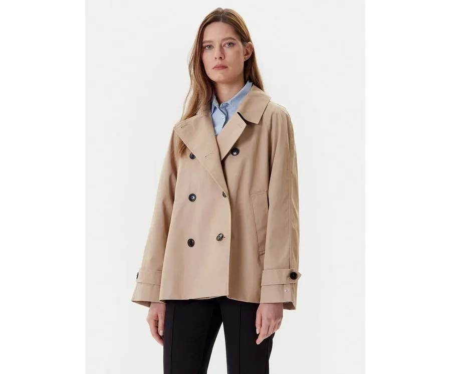 obrazek 1 Tommy Hilfiger Trencz WW0WW45618 Beżowy Regular Fit