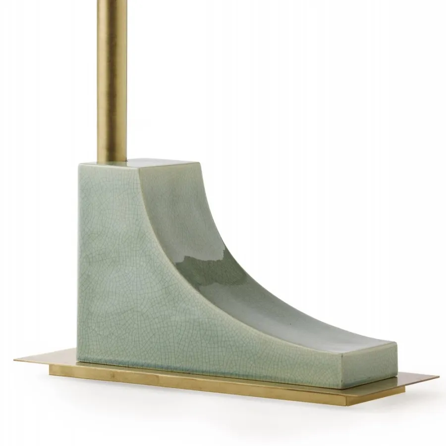 obrazek 4 Regulowana lampa stołowa ze szkliwioną podstawą ceramiczną H.49xL.48xP.14 cm
