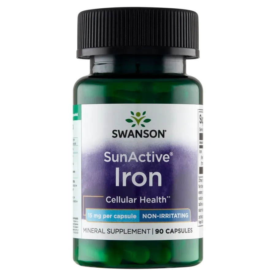 obrazek 1 Swanson SunActive Żelazo 15 mg Kapsułki