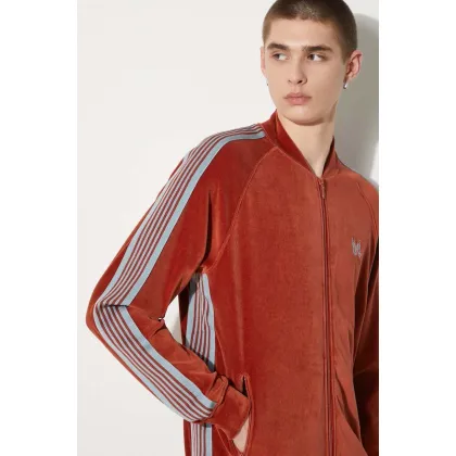 Zdjęcie Needles bluza RC Track Jacket męska kolor pomarańczowy wzorzysta OT233