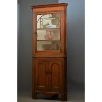 Zdjęcie Antyczny przykład gregoriańskiej, dębowej i mahoniowej szafki narożnej