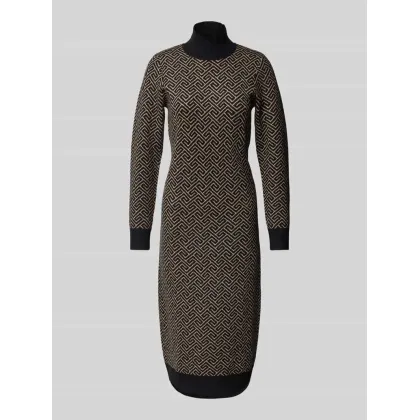 Zdjęcie Sukienka z dzianiny o kroju slim fit ze stójką model ‘ARIA’