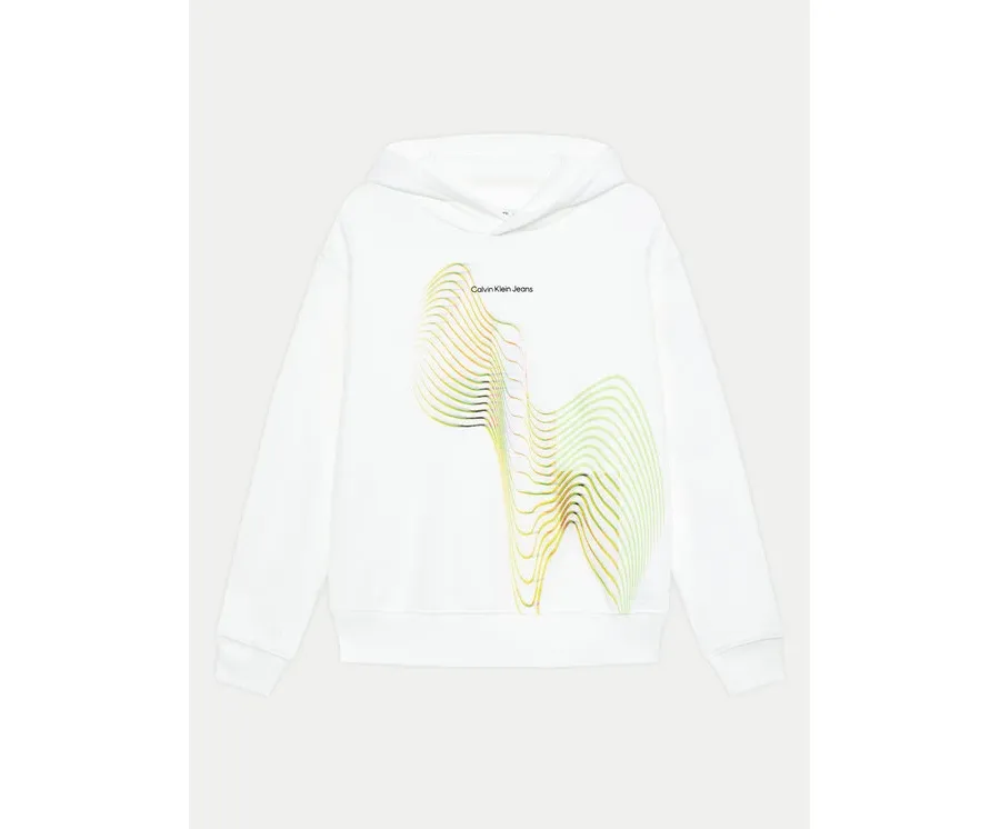 obrazek 1 Calvin Klein Jeans Bluza Meta Minimal Graphic IG0IG02413 Biały Relaxed Fit