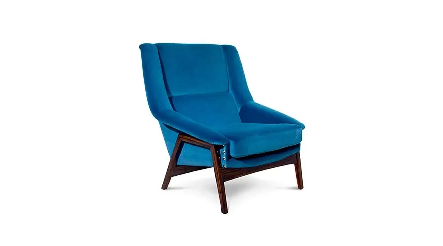 obrazek 2 Portugalski niebieski fotel do salonu