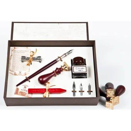 Picture  Set timbro e ceralacca - Calligraphy set