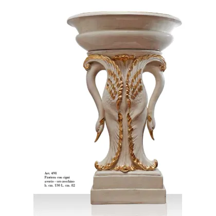 Zdjęcie Ceramiczna donica z majestatycznymi łabędziami Ceccarelli