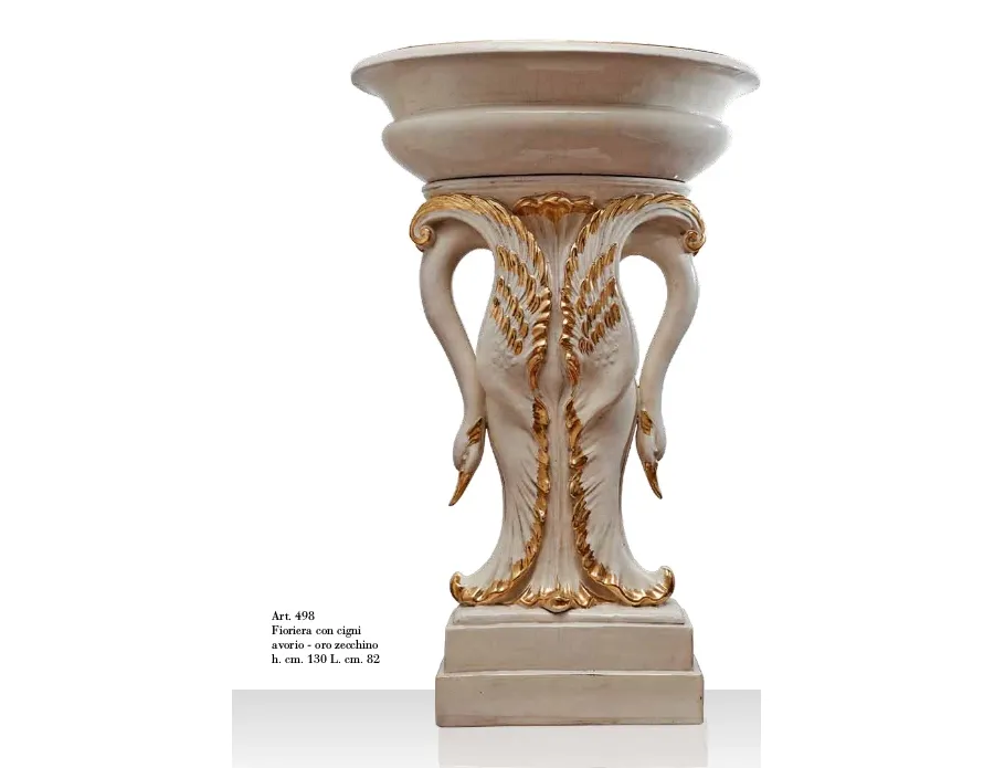obrazek 1 Ceramiczna donica z majestatycznymi łabędziami Ceccarelli