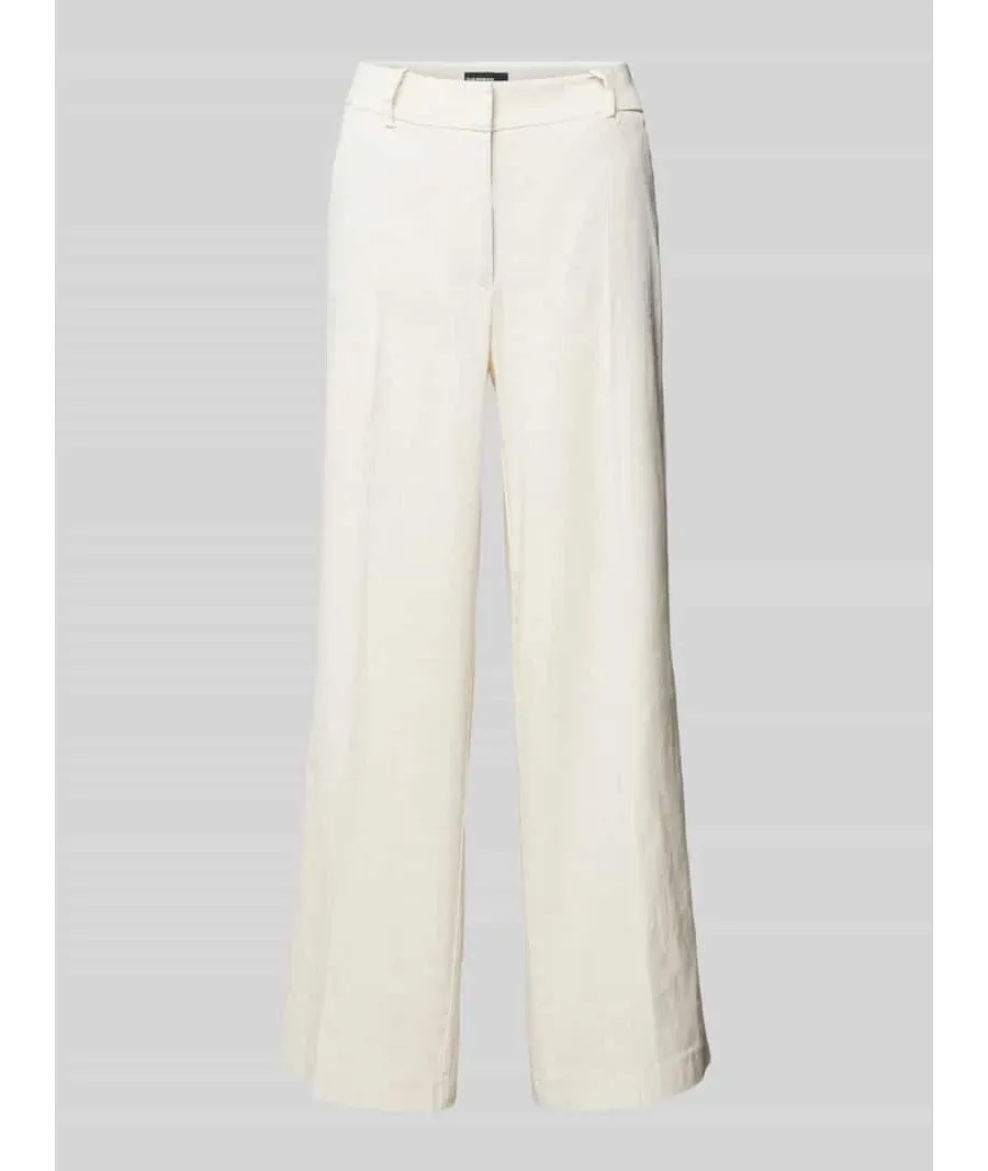 obrazek 1 Lniane spodnie o kroju regular fit w kant model ‘CALIFORNIA’