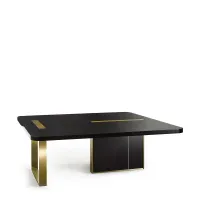 Picture Square coffee table with lacquered wooden top H.45xL.120xP.120 cm