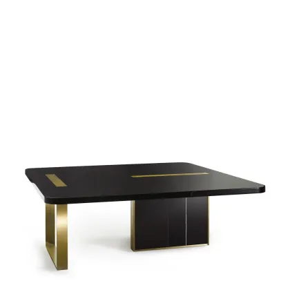 Zdjęcie Kwadratowy stolik kawowy z lakierowanym, drewnianym blatem H.45xL.120xP.120 cm