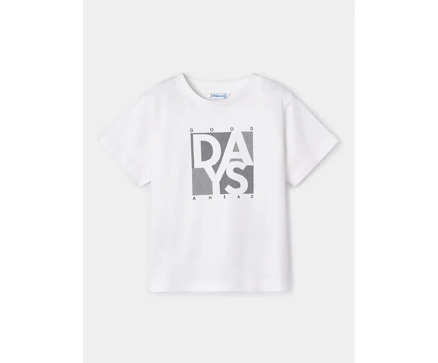 obrazek 1 Mayoral T-Shirt 170 Biały Regular Fit