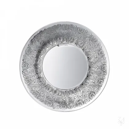 Picture A round silver plate decorated with a beautiful motif - Zaramella Argenti