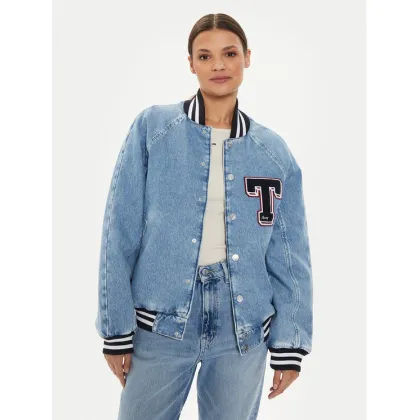 Zdjęcie Tommy Jeans Kurtka jeansowa Letterman DW0DW18202 Niebieski Oversize