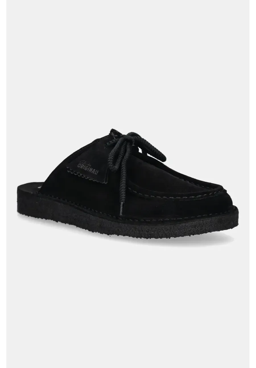 obrazek 1 Clarks Originals klapki zamszowe Desert Nomad Mule męskie kolor czarny 26180722