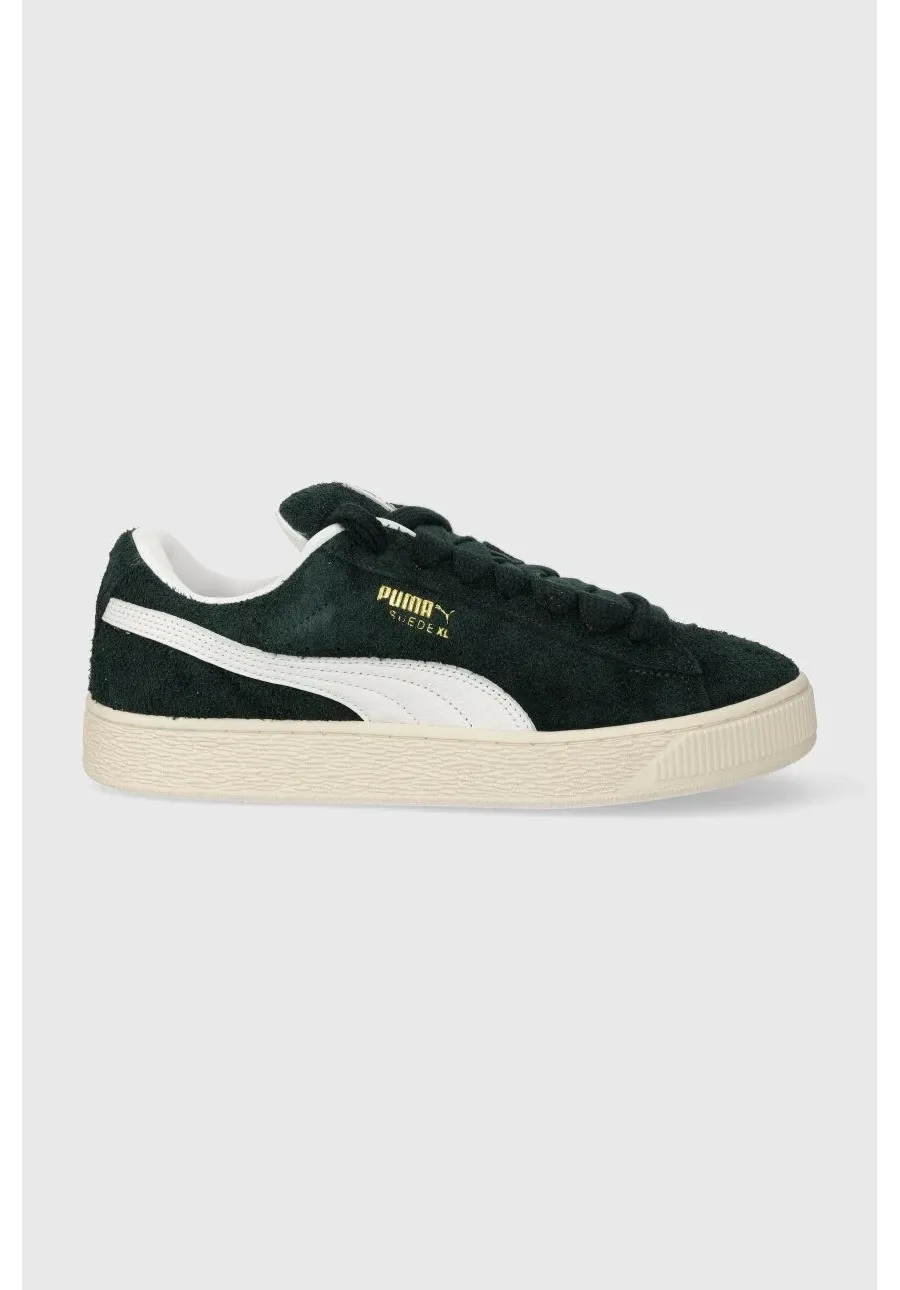 obrazek 1 Puma sneakersy skórzane Suede XL Hairy kolor zielony 397241