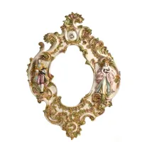 Zdjęcie Luksusowe ozdobne lustro z ceramiki w stylu barokowym - Ceramiche ML