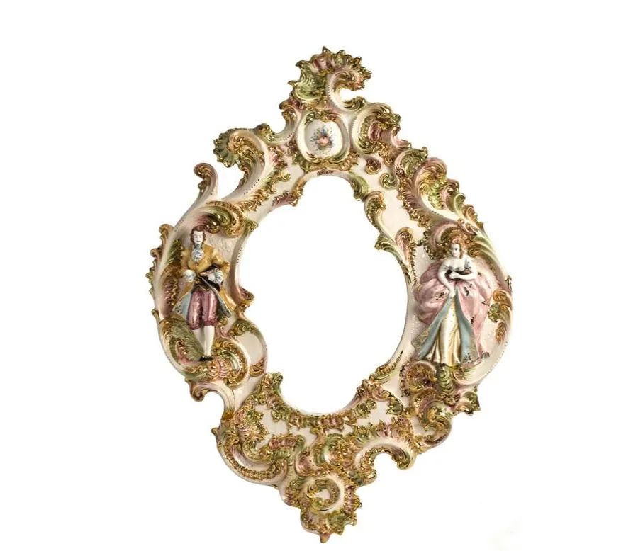 picture 1 Luxurious decorative baroque mirror made of ceramics - Ceramiche ML