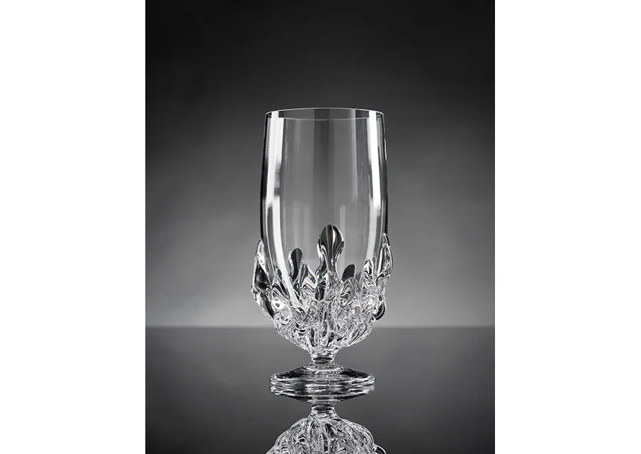 picture 1 Baronial red wine glass with flames imitation