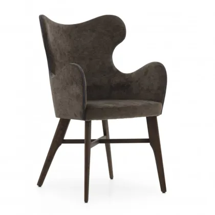 Zdjęcie Brązowy designerski fotel w stylu nowoczesnym - Sevensedie