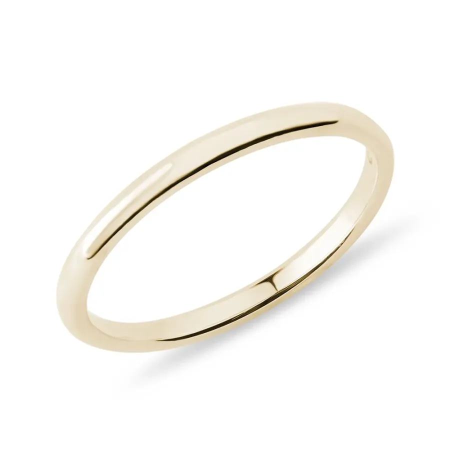 obrazek 1 Minimalistyczna obrączka z żółtego złota KLENOTA