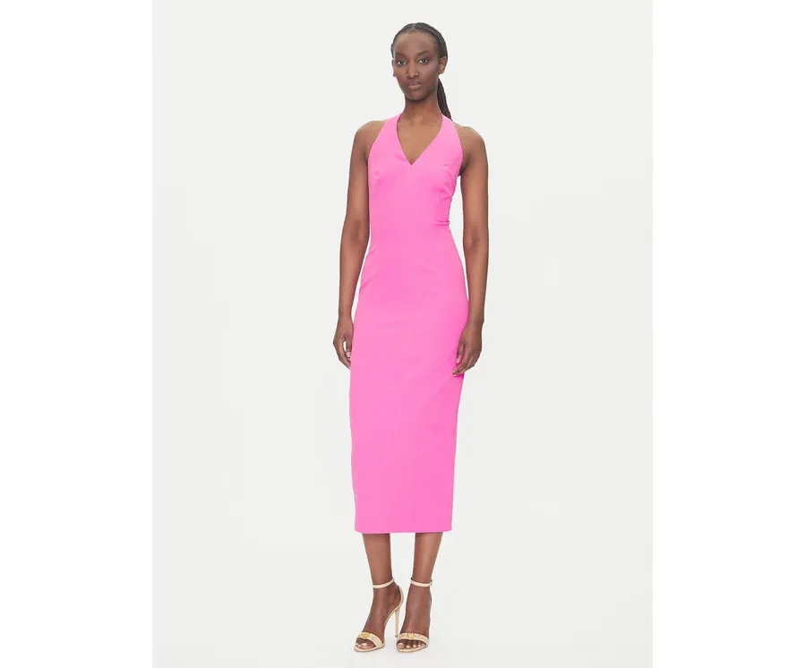 obrazek 1 ACCESS FASHION Sukienka elegancka 53-3403 Różowy Regular Fit