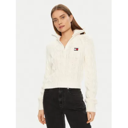 Zdjęcie Tommy Jeans Sweter DW0DW20269 Écru Regular Fit