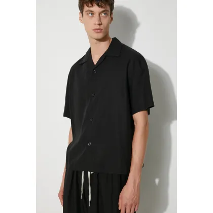 Zdjęcie MKI MIYUKI ZOKU koszula Tencel Vacation Shirt męska kolor czarny relaxed TENCEL.VACATION.SHIRT