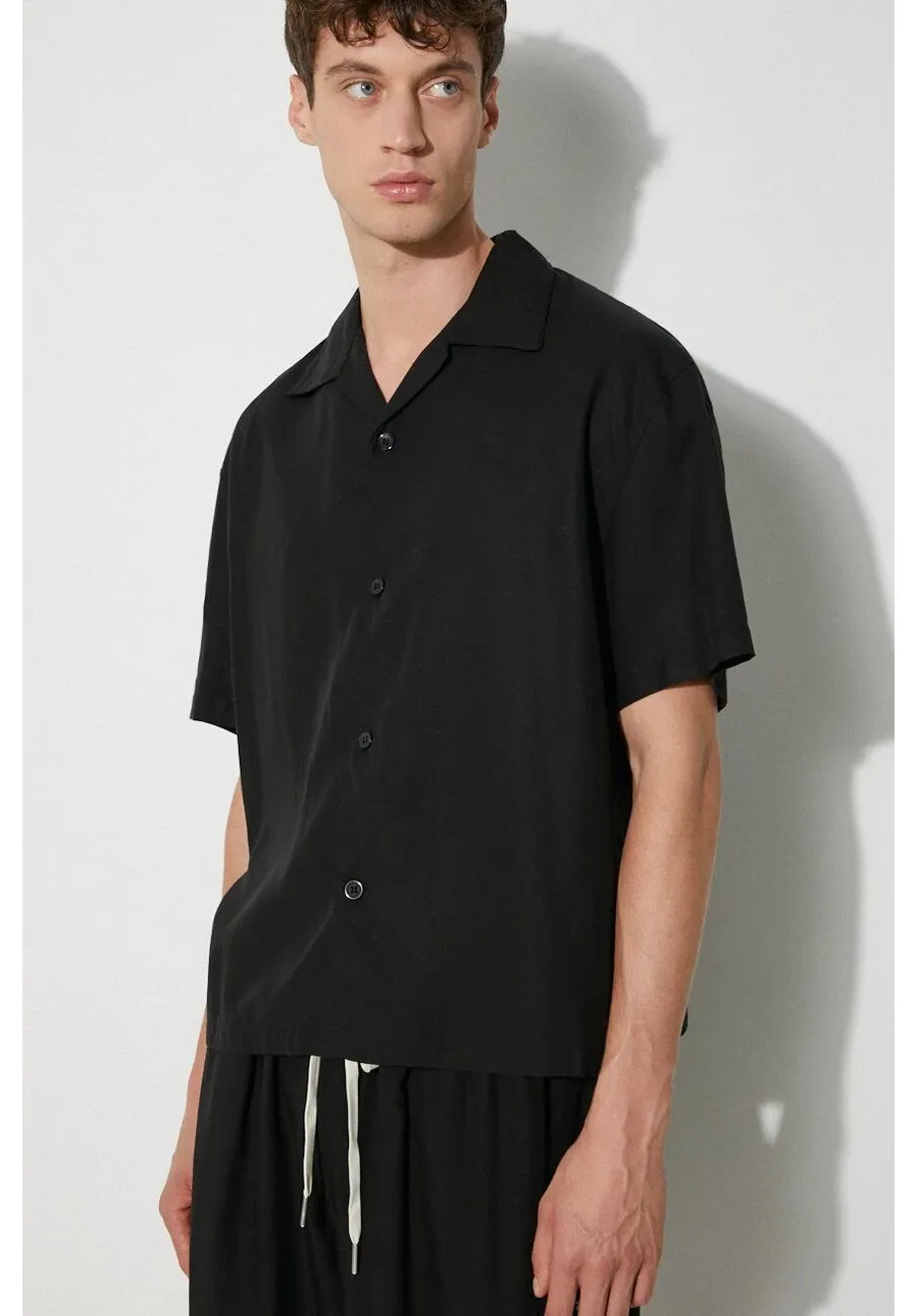 obrazek 1 MKI MIYUKI ZOKU koszula Tencel Vacation Shirt męska kolor czarny relaxed TENCEL.VACATION.SHIRT