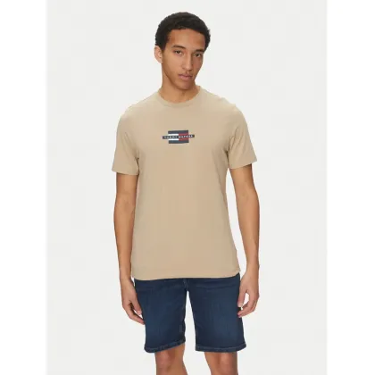 Zdjęcie Tommy Hilfiger T-Shirt Flag Box MW0MW38636 Beżowy Regular Fit