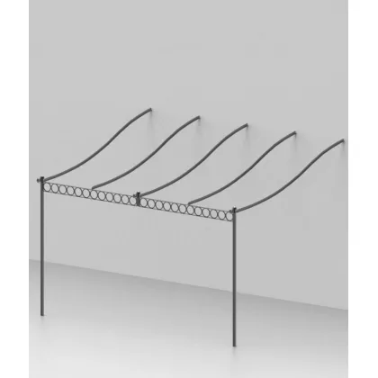 Zdjęcie Przyścienna ogrodowa pergola Tibisco 376×393 cm bez zadaszenia