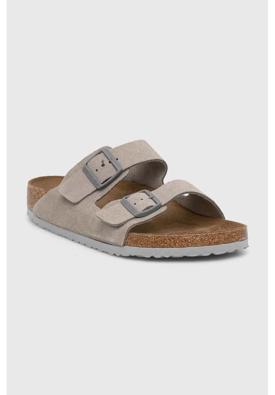 obrazek 1 Birkenstock klapki zamszowe Arizona męskie kolor szary 1027749