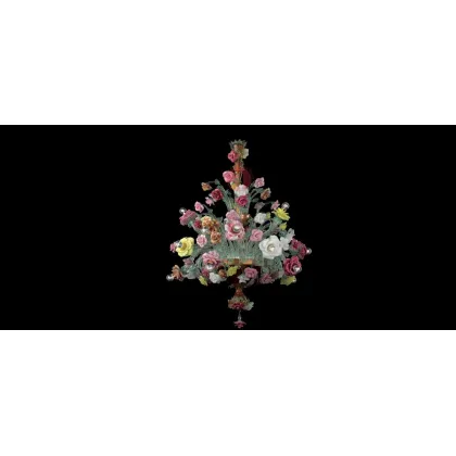 Zdjęcie Luksusowy kwiatowy żyrandol na 18 żarówek z Włoch - Vetreria Artistica Rosa