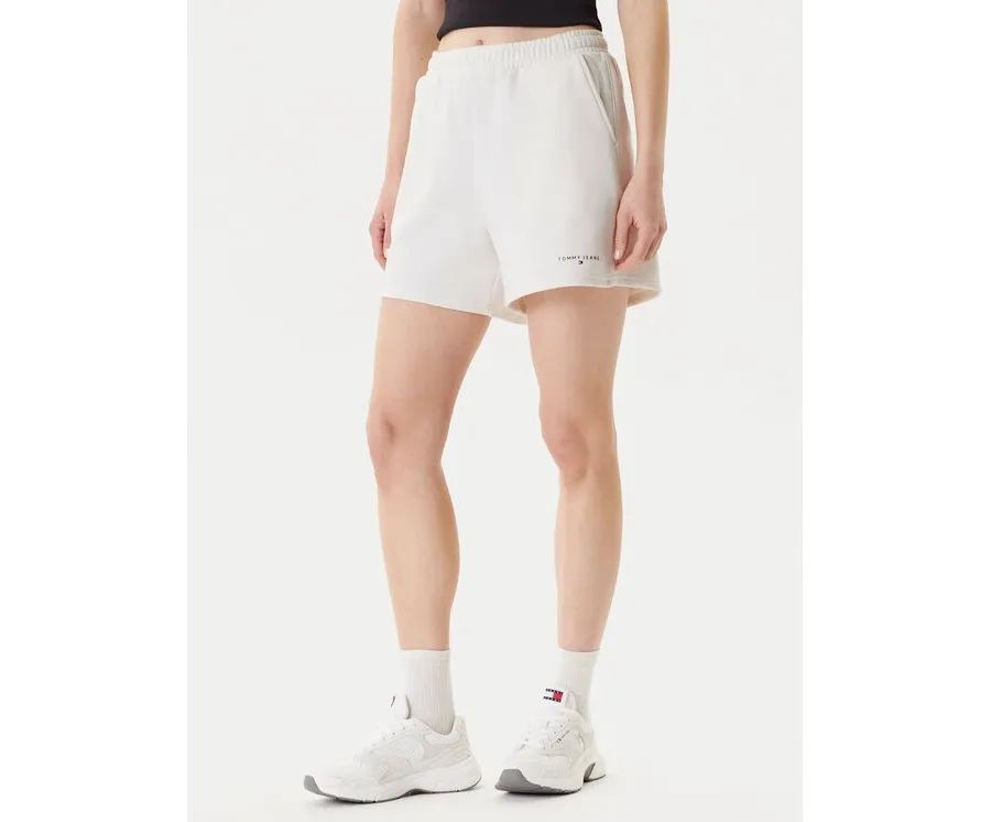 obrazek 1 Tommy Jeans Szorty sportowe Linear DW0DW21152 Écru Relaxed Fit