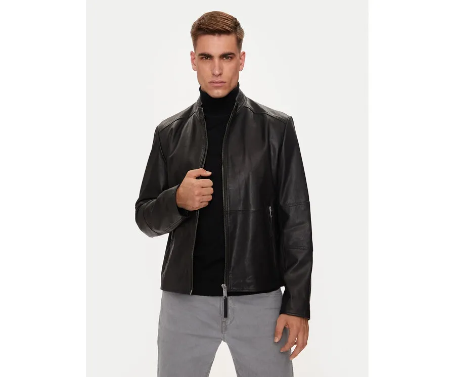obrazek 1 Hugo Kurtka skórzana Lokis-3 50516869 Czarny Slim Fit HUGO