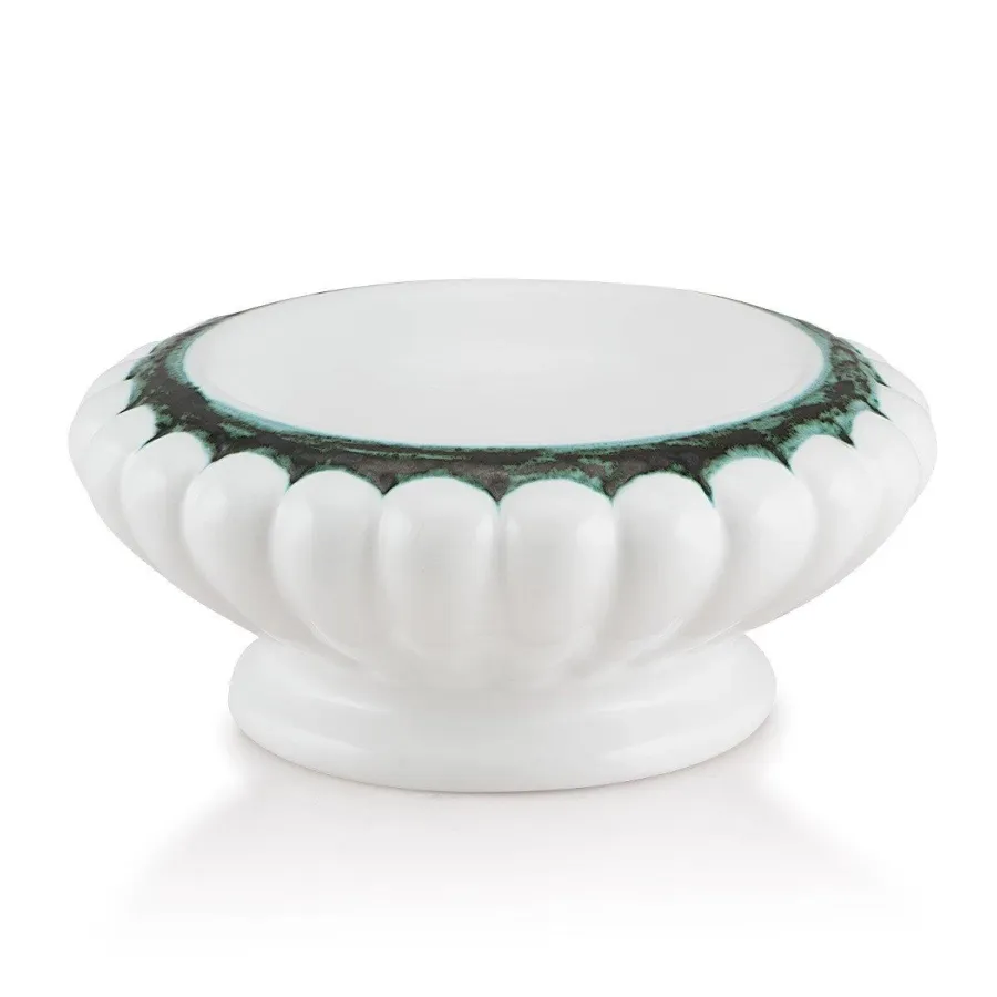obrazek 1 Ceramiczna prążkowana taca z detalami z antycznej miedzi - Ahura
