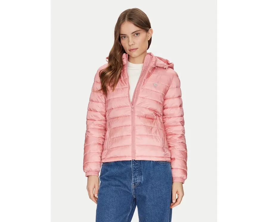 obrazek 1 Guess Jeans Kurtka puchowa W5RL99 WHAB2 Różowy Regular Fit