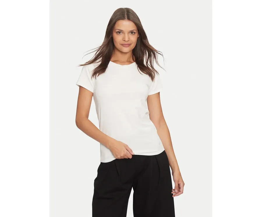 obrazek 1 Deha T-Shirt A00150 Écru Regular Fit